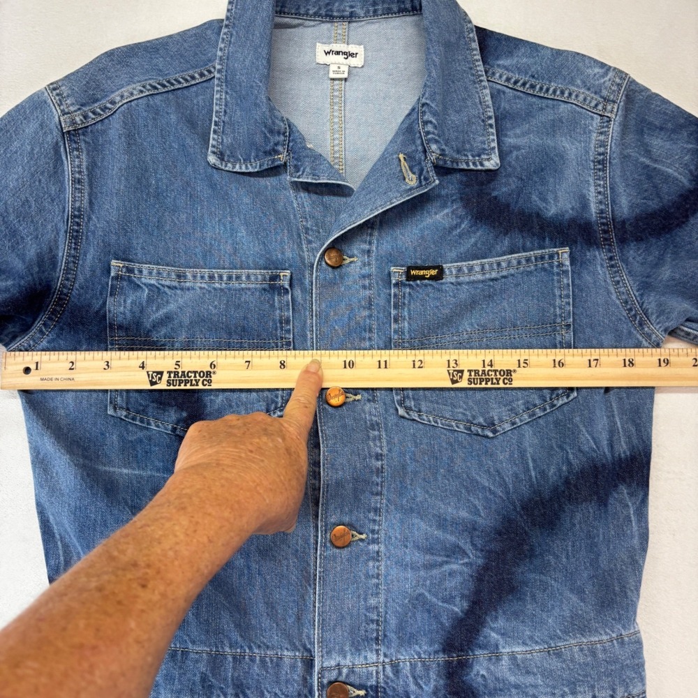 Wrangler Denim Jumpsuit Womens S Blue Tie Dye Circle Wide Leg Utility Western - Picture 6 of 12
